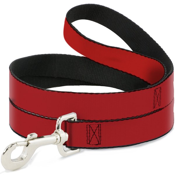 Buckle-Down Pet Leash - Christmas Red - 6 Feet Long - 1" Wide
