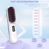Househerb Cordless Hair Straightener Brush, Portable Mini Hair Straightening Brush for Travel, Rechargeable 9600 mAh USB-C, Lightweight Anti-Scald Heated Styling Tools & Appliances