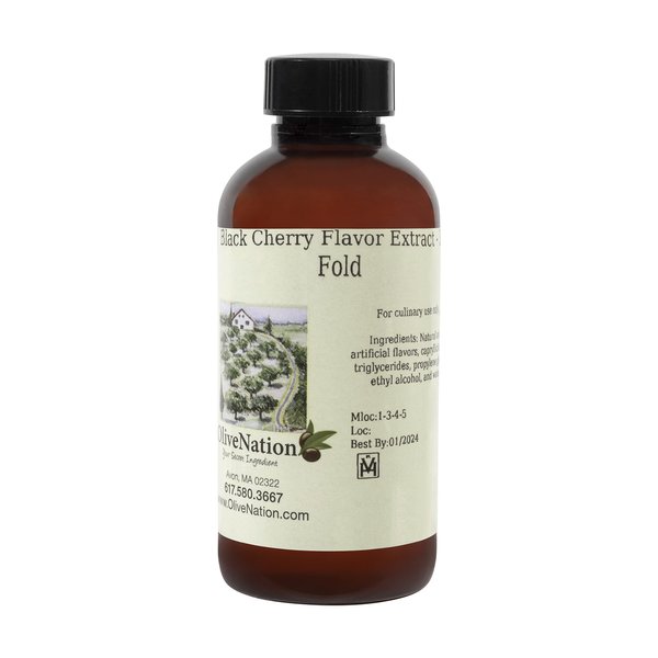 OliveNation Black Cherry Super Flavor, Concentrated Flavoring for Candy, Chocolates, Baked Goods, Beverages, Non-GMO, Gluten Free, Kosher, Vegan - 2 ounces
