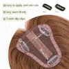 Benehair Hair Toppers for Women Real Human Hair 100% Remy Human Hair Pieces for Women with Thinning Hair Clip In 8 * 10cm Topper 10 Inch 30g Clip in Hair Extensions Golden Brown