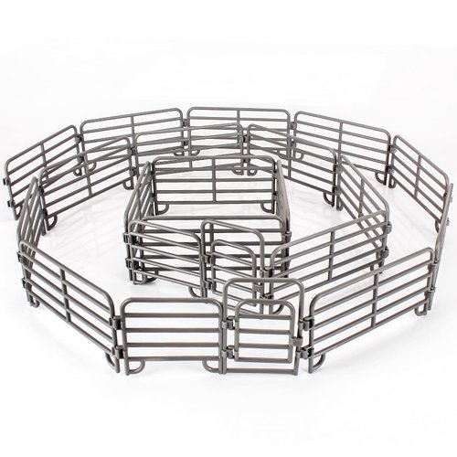 LC JoyCre 20PCS Corral Fence Toy Accessories Panel Set Farm Corral Fence with Gate Horse Paddock Barn Farm Animals for Toddlers Kids Preschool Educational Gift Sets