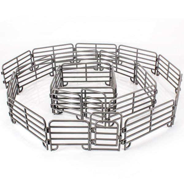 LC JoyCre 20PCS Corral Fence Toy Accessories Panel Set Farm Corral Fence with Gate Horse Paddock Barn Farm Animals for Toddlers Kids Preschool Educational Gift Sets