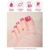 EBANKU Gel Toe Nail Stickers Cured Gel Nail Strips for Toes Gel Toenail Strips Nail Art Wraps Long-Lasting Toe Gel Nail Polish Wraps Gel Nail Art Stickers for Toes UV/LED Lamp Required (Shiny Pink)