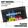 Popfunk Different Not Less Autism Puzzle Pieces 1-Ply Reusable Face Mask Covering with Adjustable Nose Wire, Unisex
