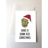 2 Pack - Dank Nug Merry Christmas Greeting Cards, Funny, Stoner, Joke, Weed, 420 (4.25x5.5 Inch)