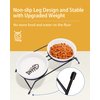 Cat Bowls, Upgraded 13 oz Ceramic Elevated Cat Food Bowls for Food and Water, Raised 2 Cat Dishes with Stainless Steel Stand Non-Slip and Anti-Rust, for Indoor Cats and Small Dog Bowl, Dishwasher Safe