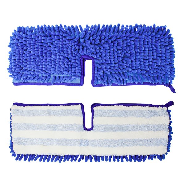 Ximoon Microfiber Flip Mop Refill Replacement for O Cedar Dust Mop Replace Head Chenille Dual Action Cleaning Pad Hardwood Floor Wet/Dry Mopping - 2 Pack