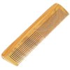 Onedor Handmade 100% Natural Green Sandalwood Wooden Comb for Men Hair, Beard, and Mustache Styling Pocket Comb With Leather Case (Long)