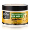 SOF N' FREE Manuka Honey & Avocado Deep Conditioning Hair Mask for Curly Hair, Moisturizing and Shine Enhancing Hair Treatment - 11 fl oz