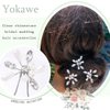 Yokawe Bridal Wedding Hair Pins Silver Rhinestone Bride Hairpin Pearl Hair Accessories for Women and Girls（3 PCS） (Silver)