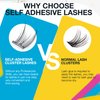 SWINGING Self Adhesive Flat Lash Clusters & Bottom Lashes Eyelash Clusters D Curl Cluster Eyelash Extensions Double Tips Soft Lightweight Reusable Individual Lashes (Flat&Bottom-1)