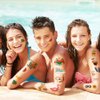 Crazy Night Summer Pool Party Temporary Tattoos for Kids-75 Styles,Beach Party Favors,Tropical Decorarions