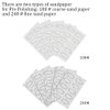 Nail Cuticle Pusher Self-adhesive Sandpaper Manicure Kit Double Head Cuticle Pushers Nail Art Pre-polishing Sand Paper 240/100 Grit Sandpaper Sheets Nail Pusher Replace Sanding Paper Nail Care Tools