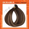 Full Shine U Tip Hair Extensions Human Hair Color 4 Medium Brown Fading to 24 Blonde Highlight 4 Keratin Hair Extensions Human Hair 16 Inch Fusion Hair Extensions Human Hair 50g/50s U Tip Hair