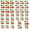 40Pcs Cherry Nail Rhinestones 3D Cherry Nail Charms Cute Nail Art Charms Crystal Shiny Gems Nail Studs Luxury Nail Art Decoration Set for Acrylic Nail Design Women Girls DIY Craft Manicure Supplies
