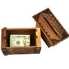 Enigma Viking Secret Puzzle Box - Money and Gift Card holder in a Wood IQ Trick lock with hidden Compartments Brainteaser