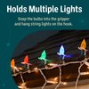 Holiday Joy Christmas Light Clips - Pack of 200 Clear, All-Purpose Gutter Hooks for Outdoor String Lights and Decorations﻿