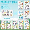 10 Sheets Space Temporary Tattoos for Kids, Waterproof Fake Tattoos Stickers, Cartoon Astronaut Spaceship Rocket Tattoos for Children Boys Girls Birthday Party Favour Supplies School Prizes Rewards