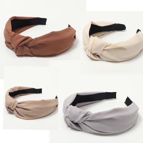 Lizioo Knotted Headbands for Women Pearl Headbands Fashion Headbands Cute Knot Headband Wide Headbands No Slip,Headband for Girl and Women