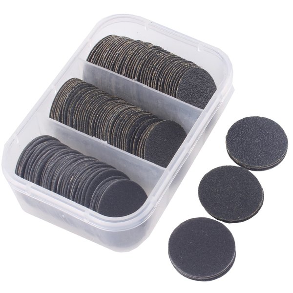 MZCMSL 150pcs Sandpaper Discs for Callus Dead Skin Electric Foot File (#80#150#240 Grits), Pedicure Sanding Disc