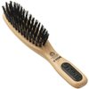 Kent PF10 Natural Wood Boar Bristle Hair Brush - Straightening Brush and Styling Brush for Short to Medium Length Hair - Natural Bristle Hair Brush, Travel Hair Brush, and Smoothing Brush