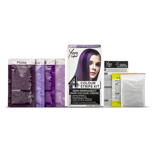 Stargazer Yummy Color 4 Strips Hair Dye Kit (Violet Ombre)