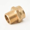 GESHATEN 1/2” G Thread (BSP) Female to 1/2” NPT Male Connector, Brass BSP to NPT Adapter 1/2 Inch, Industrial Metal Brass G Thread to Pipe Fittings Connect (2 Pack)