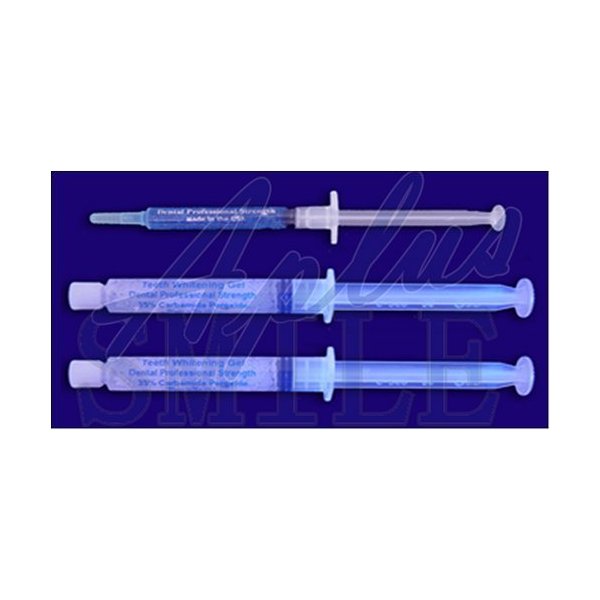 INSTANT WHITE SMILE'S optimized 20cc 36% Carbamide Peroxide Teeth Whitening Gel syringes with 1 Remineralization Gels- no trays