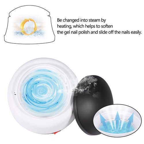 Electric Steam Nail Polish Remover 36W Portable UV Gel Nail Remover Machine Nail Steamer Harmless Machine Nail Art Tool for Nail Polish Removal
