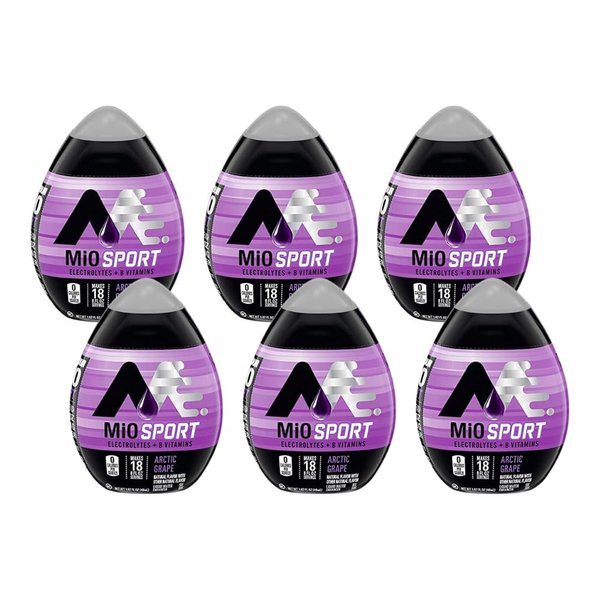 Mio Sport Liquid Water Enhancer, Arctic Grape, 1.62 OZ. (Pack of 6)