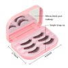 HomeSoGood 2 Pack Empty False Eyelashes Storage Box, 3 Layer False Eyelash Case Fake Eye Lash Organizer with Makeup Mirror Travel Storage Case(Not Including False Eyelashes)