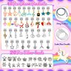 AMAZING TIME 130 Pcs Charm Bracelet Making Kit, Jewelry Toy for Girl Age 8-12 Beads Craft Set for 5 6 7 8 9 10 11 12 Year Old Teenage Birthday Gift