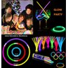 NUDALA 100 White Glow Sticks Bracelet Necklaces Bulk Glow In The Dark Party 8 inch Light Up Stick with 100 Connectors for Christmas New Year Easter 4th of July Halloween Party Favors