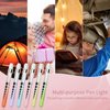 LITURTOO Pen Lights for Nurses, 6 Pcs Gradient Color Reusable Medical Light with Pupil Gauge and Ruler, White Light LED Penlight for Student Doctors EMT