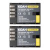 Koah PRO Panasonic DMW-BLF19 Two-Pack Rechargeable 2000 mAh Battery and Dual Portable Charger Kit, USB charging output for digital camera, long lasting Japanese cell high voltage batteries