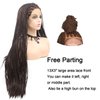 AFBeauty Knotless Box Braided Wigs for Black Women Brown Long Straight Synthetic Natural Looking Cornrow Braids Wig Lightweight Braiding Hair Realistic Hand Braided Synthetic Lace Front Wigs 26 Inch