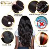 QTHAIR 14a Brazilian Body Wave Bundles Virgin Human Hair Hair Weave (8",100g,Natural Black)100% Unprocessed Brazilian Body Wave Virgin Hair Extensions for All Women