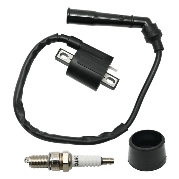 Zreneyfex Ignition Coil and Spark Plug Kit Compatible with Arctic Cat 700 EFI Compatible with Kawasaki KFX400 Compatible with Suzuki LT-A700X KingQuad Quad Runner Compatible with Raptor 660 YFM660