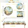 41Pcs Winnie Birthday Decorations, 20 Plates, 20 Napkins and 1 Tablecover for Pooh Bear Birthday Party Supplies Theme Party Decorations