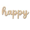 Happy Wood Cutouts for crafts, Laser Cut Wood Shapes 5mm thick Baltic Birch Wood, Multiple Sizes Available