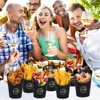 50 Sets 14oz Disposable Charcuterie Cups with 200 Sticks, 50 Bags & 50 Stickers | Eco-Friendly Snack Holders for French Fries, Fruits, Desserts | Birthday Wedding Party Supplies （black）
