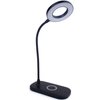 Newhouse Lighting Zlata Painted Black Plastic Tap or Touch Switch Dimmable and Adjustable Color Temperature Office Desk Lamp with 21 LEDs and USB Port