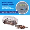 M&R Digital Counting Coin Bank. Batteries Included! Personal Coin Counter/Money Clear jar, Silver Top totals up Your Savings- Works with All U.S. Coins-in Retail Packaging.