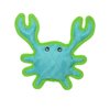 DURA FORCE - Durable Woven Fiber - Crab - Squeakers - Multiple Layers. Made Durable, Strong & Tough. Interactive Play Dog Toy (Tug, Toss & Fetch). Machine Washable & Floats (Blue & Green)