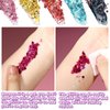 Teenitor Body Glitter Face Glitter Makeup Festival Glitter Gel, 12 Colors Face and Body Glitter Gel, Hair Glitter Gel, Glitter Gel Makeup, Glitter for Face and Hair