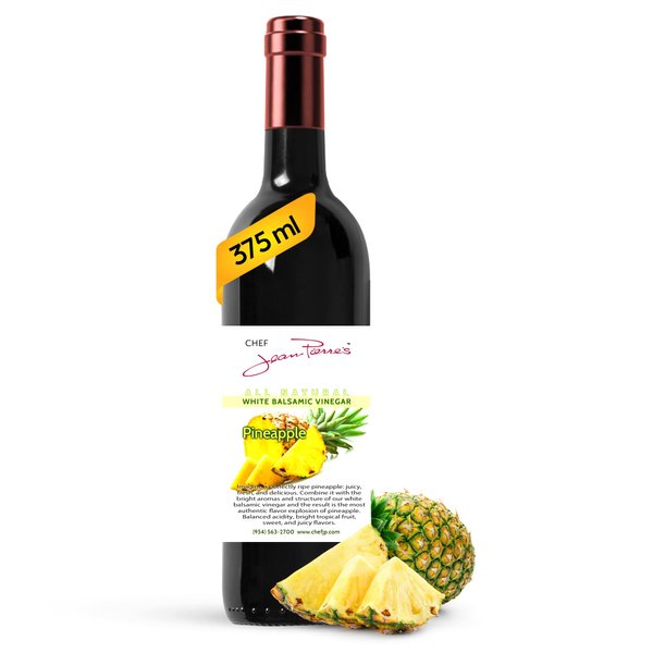 Chef Jean Pierre's Italian Balsamic Vinegar - 375ml (12.5oz) Rich Golden Pineapple Flavor, 12-Year Traditional Barrel Aged - Ideal For Enhancing Your Meals