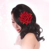 Topbuti 6 Pcs Rose Flower Hair Clip Rose Brooch Floral Hair Accessories for Woman Girls Flamenco Dancer Mexican Wedding Party Mother's Day Halloween Costume (Red)
