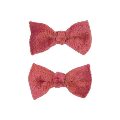 2PCS Red Velvet Hair Bows ( With Gift Item Bracelet ) Hair Clips Accessories for Baby Girls Toddler Headdress.