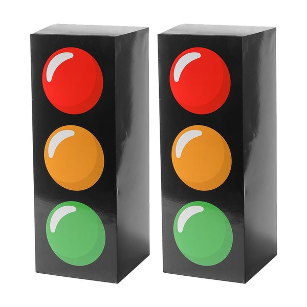 2PCS Big Traffic Light Boxes for Car Theme Birthday Party Supplies Party Decor Traffic Light Party Decoration