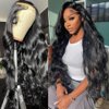 28 Inch Body Wave Lace Front Wigs Human Hair Pre Plucked with Baby Hair 13x4 HD Transparent Glueless Lace Frontal Wigs Brazilian Virgin Human Hair Wig with Baby Hair 180 Density Long Hair Wigs